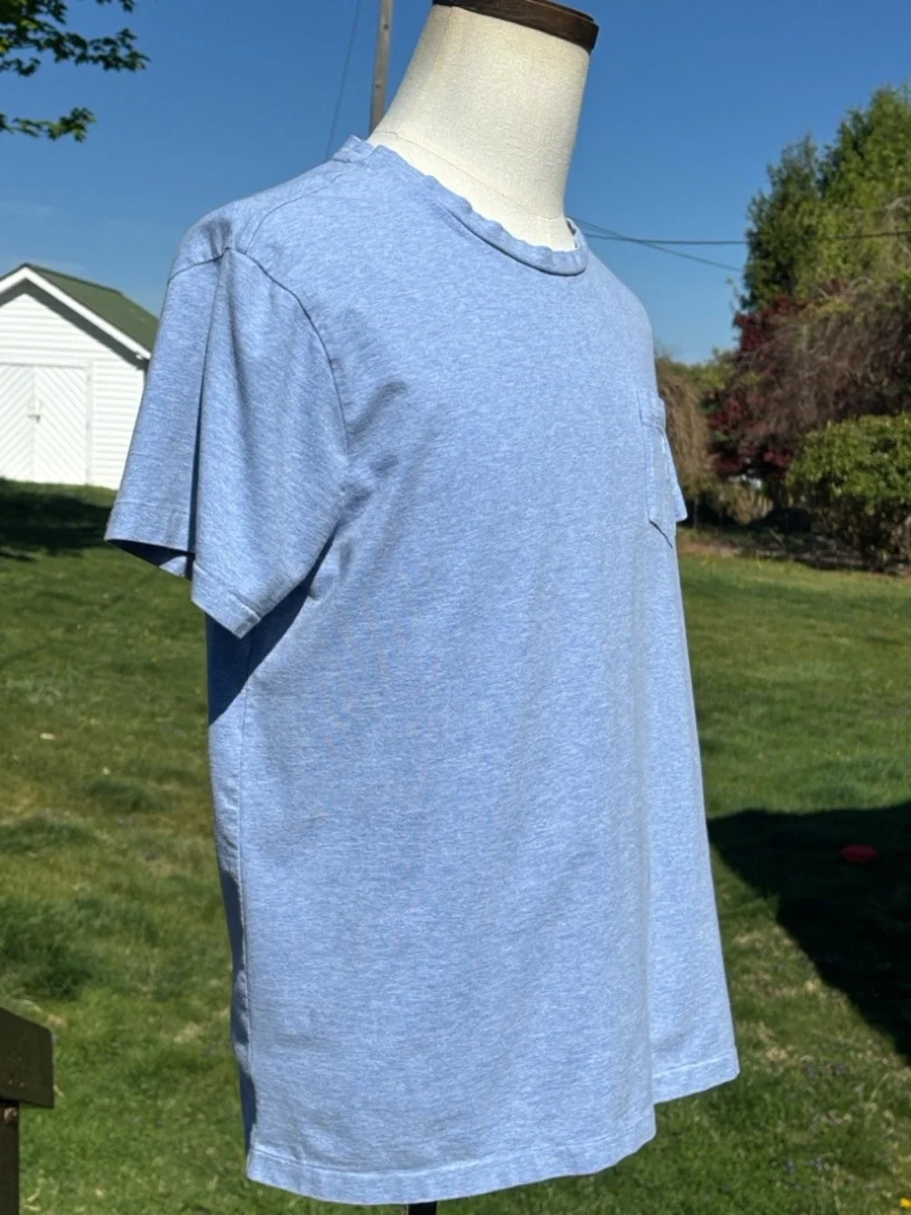 Polo Ralph Lauren Grey S/S Tee w/Logo on Front Pocket T-Shirt Men's Large